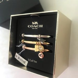 Coach 3 Cuff Bangle Set